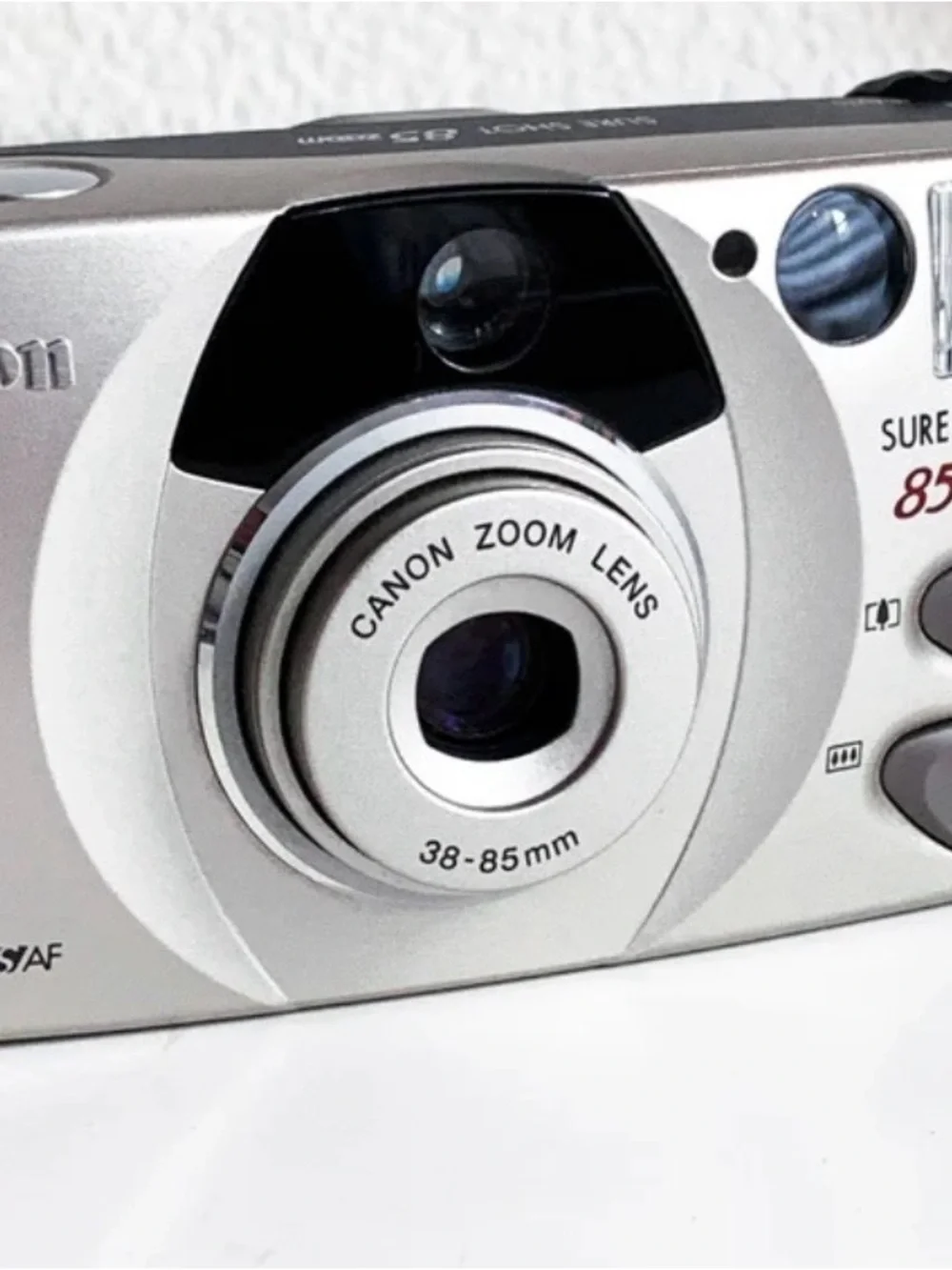 Canon Silver Point-and-Shoot Camera with 38-85mm Zoom